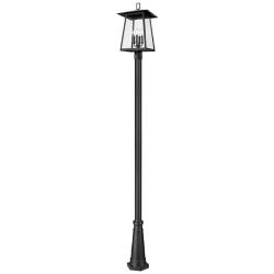Z-Lite Rainer 118 1/4"H Black Outdoor Post Light with Base