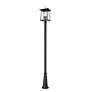 5_Z-Lite Rainer 118 1/4"H Black Outdoor Post Light with Base more views