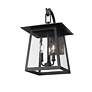 4_Z-Lite Rainer 19" High Black 3-Light Outdoor Wall Light more views