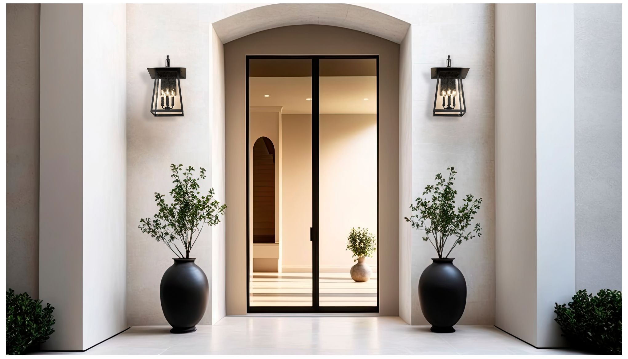 Image 3 Z-Lite Rainer 23" High Black 4-Light Outdoor Wall Light more views