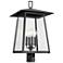 Z-Lite Rainer 24 1/4" High Black 4-Light Outdoor Post Light
