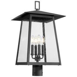 Z-Lite Rainer 24 1/4" High Black 4-Light Outdoor Post Light