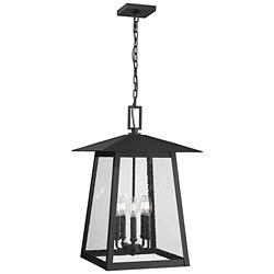 Z-Lite Rainer 24" High Black 5-Light Outdoor Hanging Light