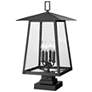 1_Z-Lite Rainer 25 1/4" High Black 4-Light Outdoor Pier Light