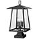 Z-Lite Rainer 25 1/4" High Black 4-Light Outdoor Pier Light