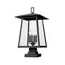 7_Z-Lite Rainer 25 1/4" High Black 4-Light Outdoor Pier Light more views