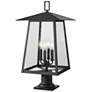 1_Z-Lite Rainer 26 1/4" High Black 4-Light Outdoor Pier Light