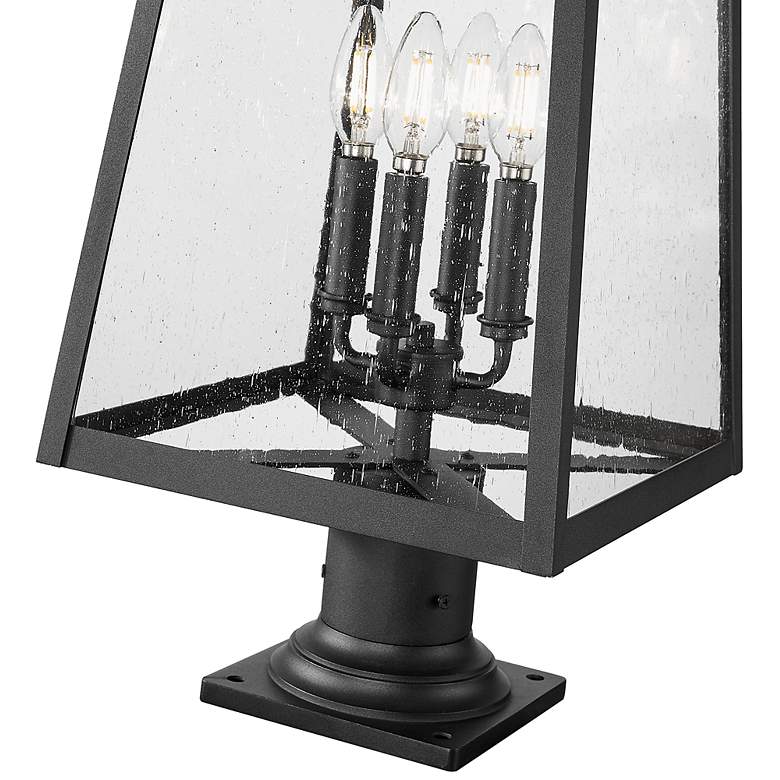 Image 6 Z-Lite Rainer 26 1/4" High Black 4-Light Outdoor Pier Light more views