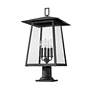 7_Z-Lite Rainer 26 1/4" High Black 4-Light Outdoor Pier Light more views