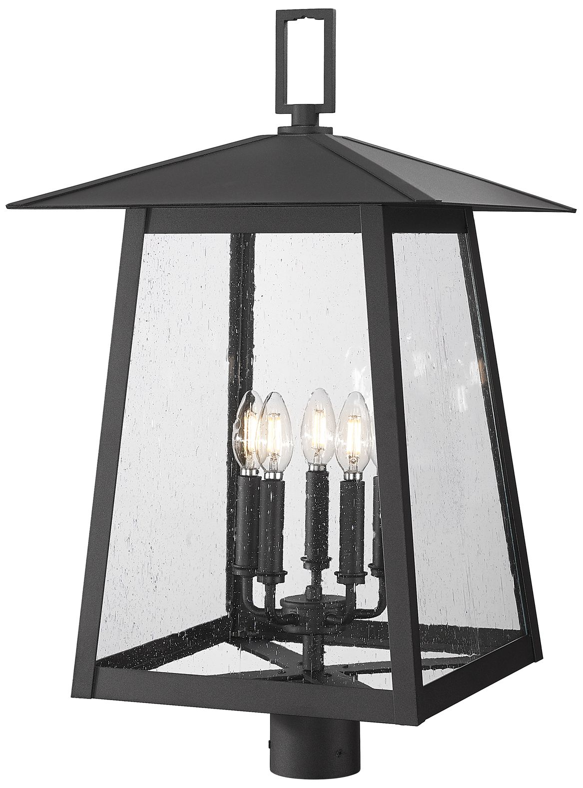 Thumbnail3 of Z-Lite Rainer 27 1/2" High Black 5-Light Outdoor Post Light more views