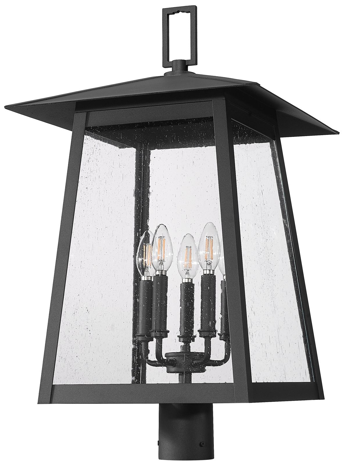 Z-Lite Rainer 27 1/2" High Black 5-Light Outdoor Post Light