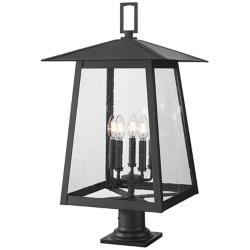 Z-Lite Rainer 29 1/2" High Black 5-Light Outdoor Pier Light