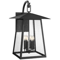 Z-Lite Rainer 31" High Black 6-Light Outdoor Wall Light