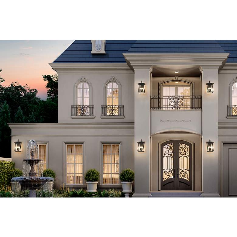 Image 2 Z-Lite Rainer 31" High Black 6-Light Outdoor Wall Light more views