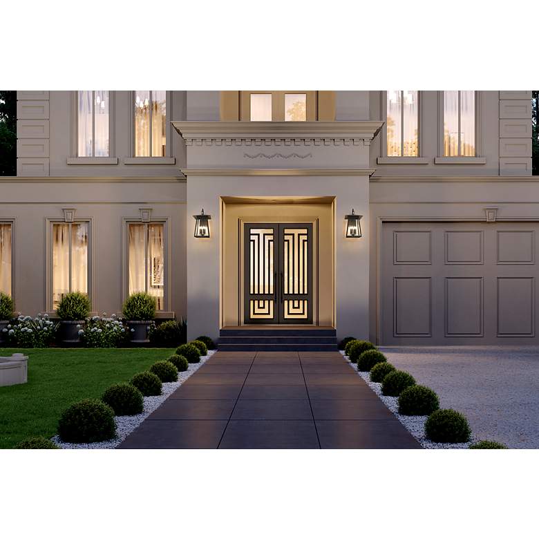 Image 3 Z-Lite Rainer 31" High Black 6-Light Outdoor Wall Light more views