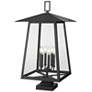 1_Z-Lite Rainer 32 1/2" High Black 6-Light Outdoor Pier Light