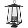 Z-Lite Rainer 32 1/2" High Black 6-Light Outdoor Pier Light