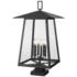 Z-Lite Rainer 32 1/2" High Black 6-Light Outdoor Pier Light
