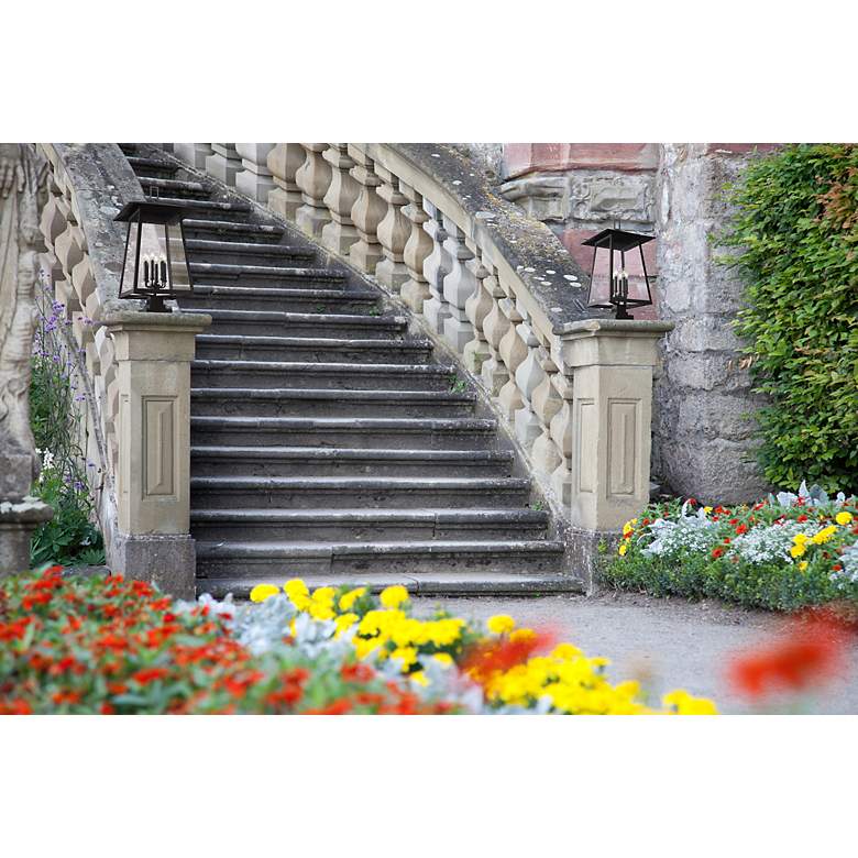 Image 2 Z-Lite Rainer 32 1/2" High Black 6-Light Outdoor Pier Light more views