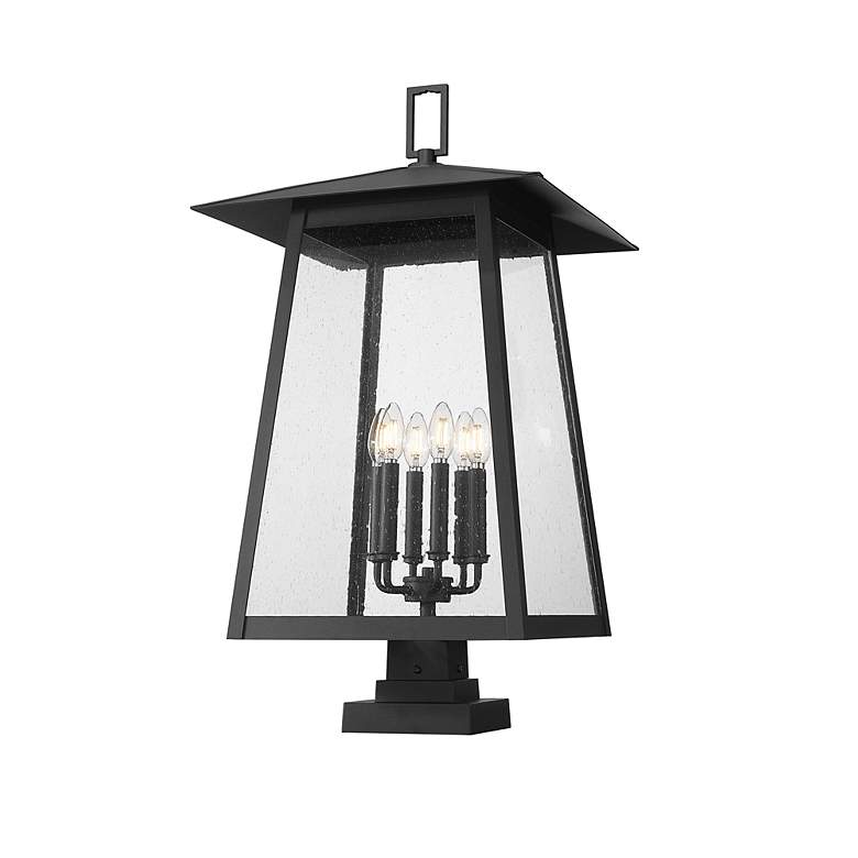 Image 4 Z-Lite Rainer 32 1/2" High Black 6-Light Outdoor Pier Light more views