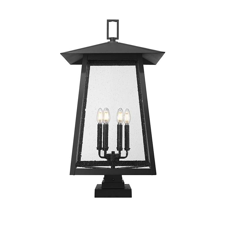 Image 5 Z-Lite Rainer 32 1/2" High Black 6-Light Outdoor Pier Light more views