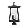 5_Z-Lite Rainer 32 1/2" High Black 6-Light Outdoor Pier Light more views