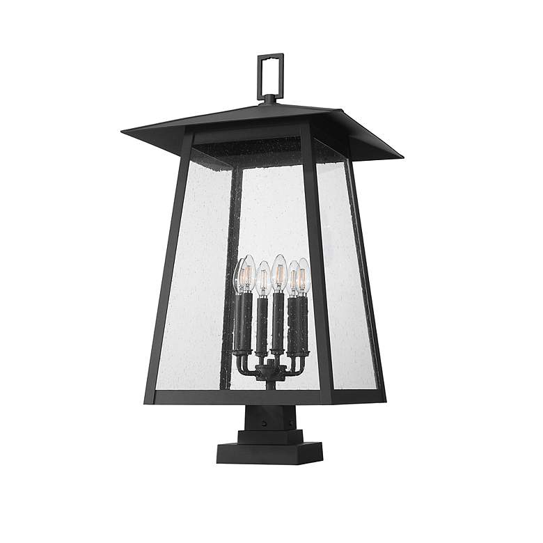 Image 7 Z-Lite Rainer 32 1/2" High Black 6-Light Outdoor Pier Light more views