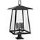 Z-Lite Rainer 33 1/2" High Black 6-Light Outdoor Pier Light