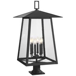 Z-Lite Rainer 33 1/2" High Black 6-Light Outdoor Pier Light