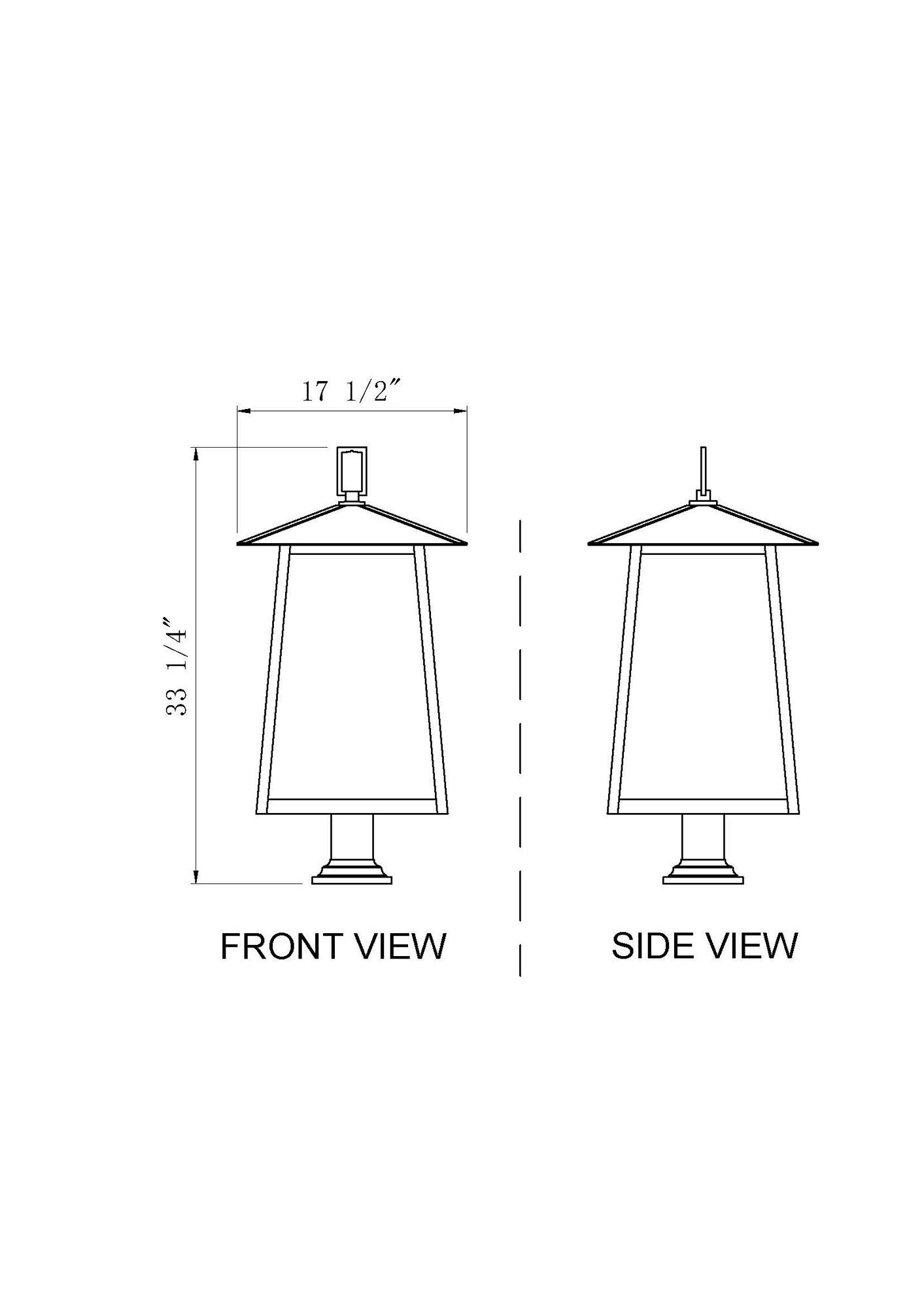 Z-Lite Rainer 33 1/2" High Black 6-Light Outdoor Pier Light