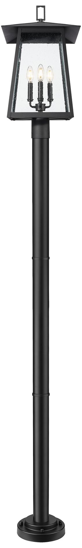 Image 5 Z-Lite Rainer 98" High Black Outdoor Post Light with Base more views