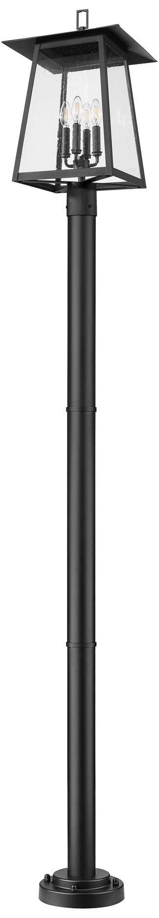 Image 7 Z-Lite Rainer 98" High Black Outdoor Post Light with Base more views