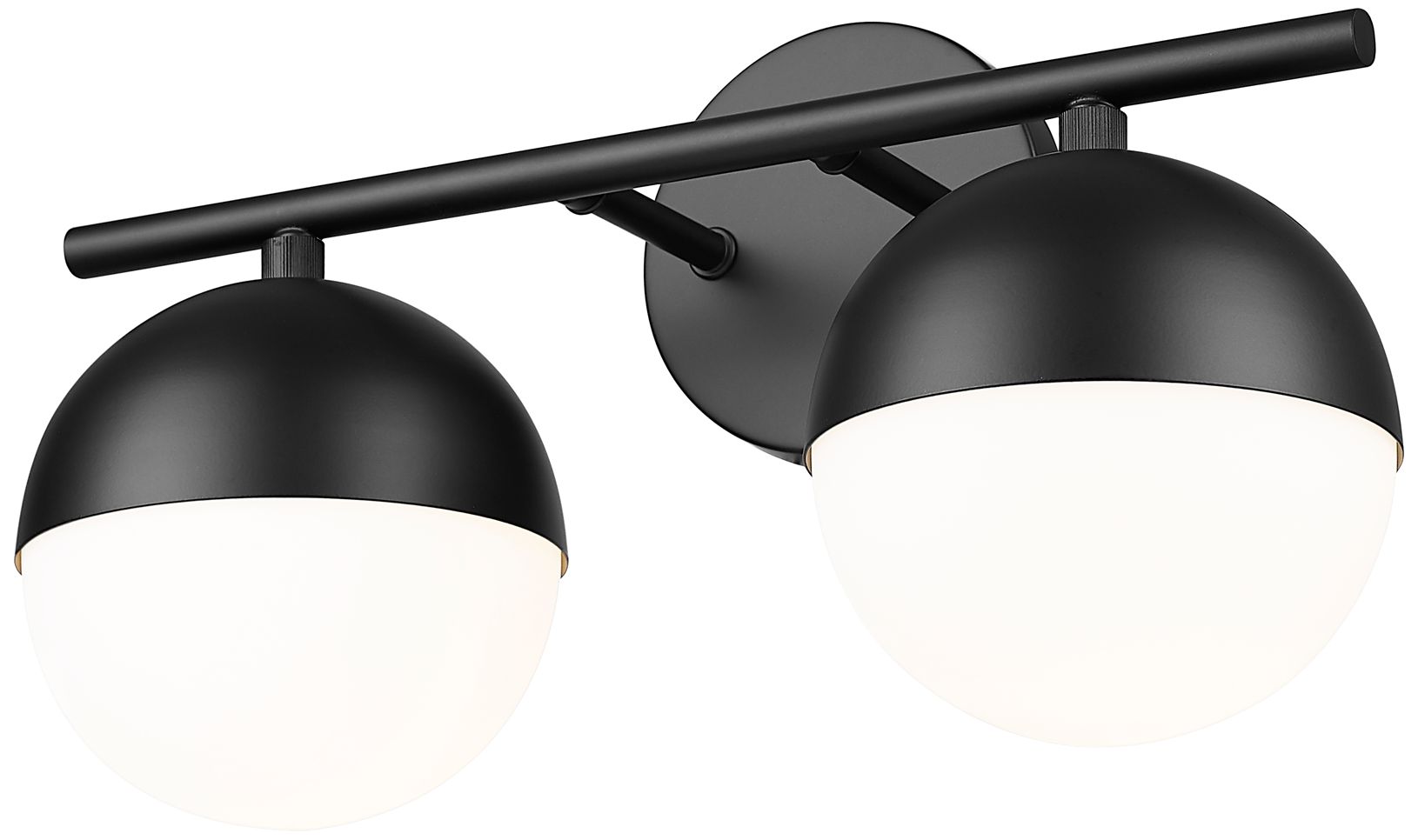 Image 5 Z-Lite Realm Sphere 16" Wide Matte Black 2-Light Bath Light more views