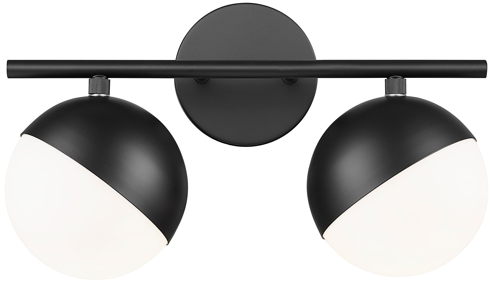 Image 6 Z-Lite Realm Sphere 16" Wide Matte Black 2-Light Bath Light more views