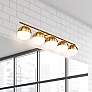 1_Z-Lite Realm Sphere 40" Wide Modern Gold 5-Light Bath Light
