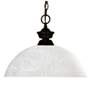Z-Lite Riviera 14" Wide Bronze and White Glass Dome Pendant