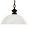 Z-Lite Riviera 14" Wide Bronze and White Glass Dome Pendant