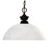 Z-Lite Riviera 14" Wide Bronze and White Glass Dome Pendant