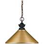 Z-Lite Riviera 16" Wide Olde Bronze Meral Cone Pendant Light