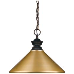 Z-Lite Riviera 16" Wide Olde Bronze Meral Cone Pendant Light