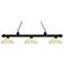 Z-Lite Riviera 56 1/2" Matte Black White Dome 3-Light Billiard Light