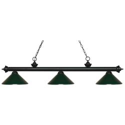 Z-Lite Riviera 57 1/4" Wide Matte Black 3-Light Billiard Light
