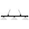 Z-Lite Riviera 57 3/4" Matte Black White Cone Glass Billiard Light