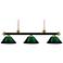 Z-Lite Riviera 57" Bronze and Satin Gold Green Billiard Light