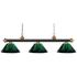Z-Lite Riviera 57" Bronze and Satin Gold Green Billiard Light