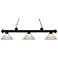 Z-Lite Riviera 57" Wide 3-Light White Glass and Bronze Billiard Light