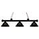 Z-Lite Riviera 57" Wide Bronze Finish 3-Light Billiard Light