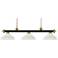 Z-Lite Riviera 57" Wide Bronze Gold Crackle Glass Billiard Light