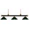 Z-Lite Riviera 57" Wide Bronze Satin Gold 3-Light Billiard Light
