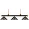 Z-Lite Riviera 57" Wide Bronze Satin Gold Metal Shade Billiard Light